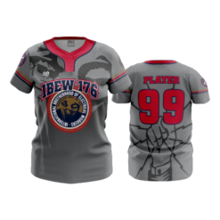3896 WOMENS NO BUTTON SCOOP NECK IBEW-176-2
