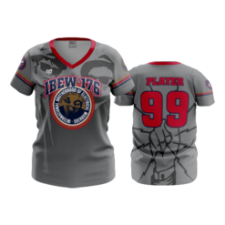 3896 WOMENS V NECK IBEW-176-2