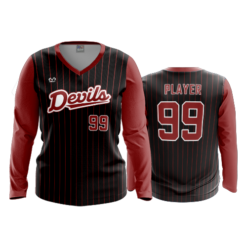 4814 WOMENS V NECK LONGSLEEVE DEVILS-1