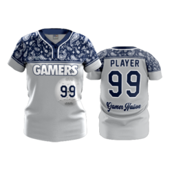3379 WOMENS 2 BUTTON SCOOP NECK GAMERS-1