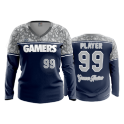 3379 WOMENS V NECK LONGSLEEVE GAMERS-2