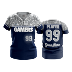 3379 WOMENS 2 BUTTON SCOOP NECK GAMERS-2