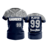 3379 WOMENS NO BUTTON SCOOP NECK GAMERS-2