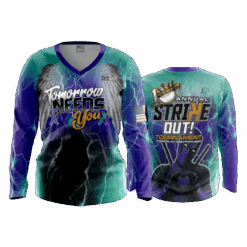 1727 WOMENS V NECK LONGSLEEVE STRIKE-OUT-2025