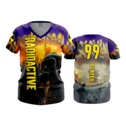 4830 WOMENS V NECK RADIOACTIVE-1