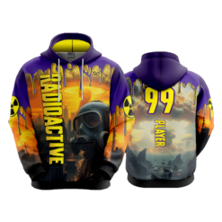 4830 UNISEX FLEECE HOODY RADIOACTIVE-1