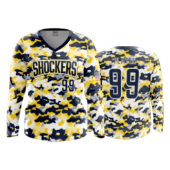 4828 WOMENS V NECK LONGSLEEVE SHOCKERS-1
