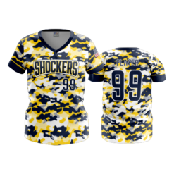 4828 WOMENS V NECK SHOCKERS-1