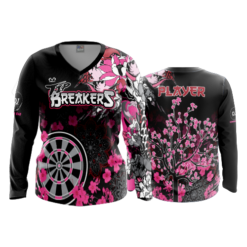 4838 WOMENS V NECK LONGSLEEVE TIP-BREAKERS