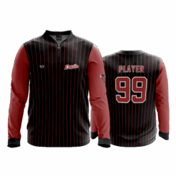 4814 UNISEX QUARTER ZIP RIBBED COLLAR LONGSLEEVE DEVILS-FP-ADDS