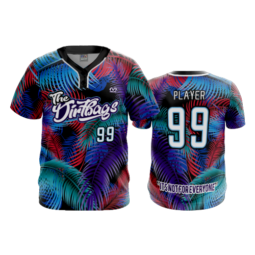 4843 MENS 2-BUTTON SCOOP NECK LYCRA MESH THE-DIRTBAGS-2