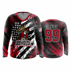 4851 WOMENS V NECK LONGSLEEVE DOGHOUSE-2