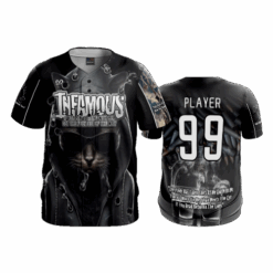 1727 MENS FULL BUTTON DOWN KG-SOFTBALL-INFAMOUS-1