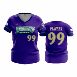 3879 WOMENS V NECK DROPPIN-BOMBS-1