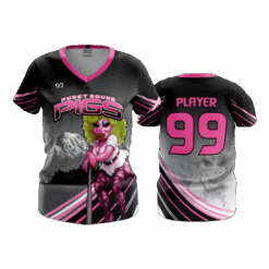 4860 WOMENS V NECK PUGET-SOUND-PIGS-1