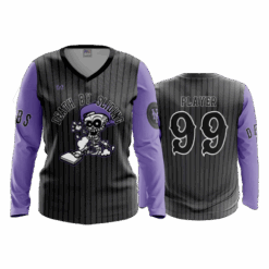 3691 WOMENS V NECK LONGSLEEVE DEATH-BY-SLIDING-2