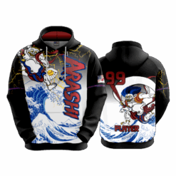 4866 UNISEX FLEECE HOODY ARASHI-2