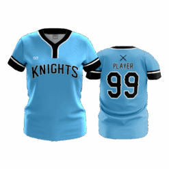 4869 WOMENS 2-BUTTON SCOOP NECK LYCRA MESH KNIGHTS-2