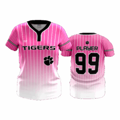 2573 WOMENS 2-BUTTON SCOOP NECK LYCRA MESH CENTRAL-OHIO-TIGERS