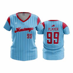 4875 WOMENS V NECK MUSKINGUM-MUSTANGS-1