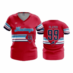 4875 WOMENS V NECK MUSKINGUM-MUSTANGS-2