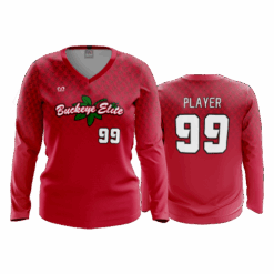 3303 WOMENS V NECK LONGSLEEVE BUCKEYE-ELITE-1