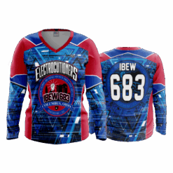2535 WOMENS V NECK LONGSLEEVE ELECTROCUTIONERS-2
