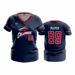 3874 WOMENS V NECK COLUMBUS-SHARKS-1