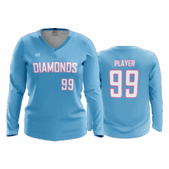 4106 WOMENS V NECK LONGSLEEVE DIAMONDS-1