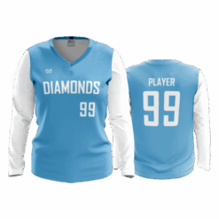 4106 WOMENS V NECK LONGSLEEVE DIAMONDS-2