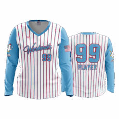 3983 WOMENS V NECK LONGSLEEVE WARHAWKS-DOUBLE-PIN-3