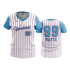 3983 WOMENS V NECK WARHAWKS-DOUBLE-PIN-3