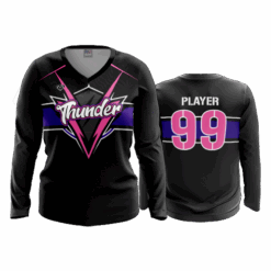 3809 WOMENS V NECK LONGSLEEVE THUNDER-FP-1