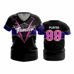 3809 WOMENS V NECK THUNDER-FP-1