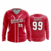 4911 WOMENS V NECK LONGSLEEVE RAZORBACKS-1