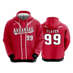 4911 UNISEX FLEECE HOODY RAZORBACKS-1
