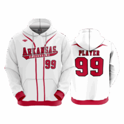 4911 UNISEX FLEECE HOODY RAZORBACKS-2