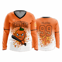4915 WOMENS V NECK LONGSLEEVE ORANGES
