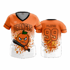 4915 WOMENS V NECK ORANGES