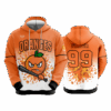 4915 UNISEX FLEECE HOODY ORANGES