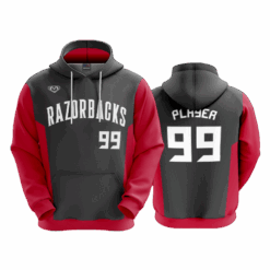 4911 UNISEX FLEECE HOODY RAZORBACKS-1