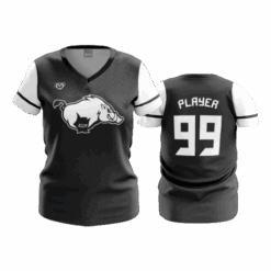 4911 WOMENS V NECK RAZORBACKS-2