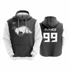 4911 UNISEX FLEECE HOODY RAZORBACKS-2
