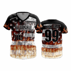 4894 WOMENS V NECK ALEXANDRIA-FIRE