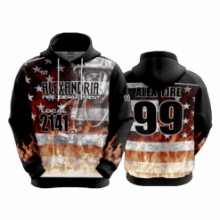 4894 UNISEX FLEECE HOODY ALEXANDRIA-FIRE