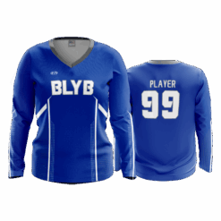 4931 WOMENS V NECK LONGSLEEVE BLUE-LION-BASKETBALL