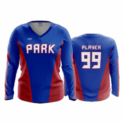 4925 WOMENS V NECK LONGSLEEVE WHEELING-PARK-PATRIOTS