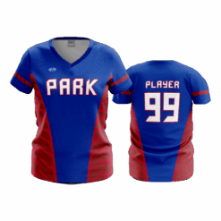 4925 WOMENS V NECK WHEELING-PARK-PATRIOTS