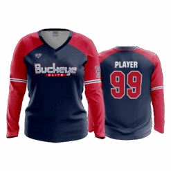 4938 WOMENS V NECK LONGSLEEVE BUCKEYE-ELITE-NT-1
