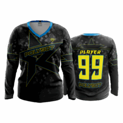 1484 WOMENS V NECK LONGSLEEVE POLY907-1